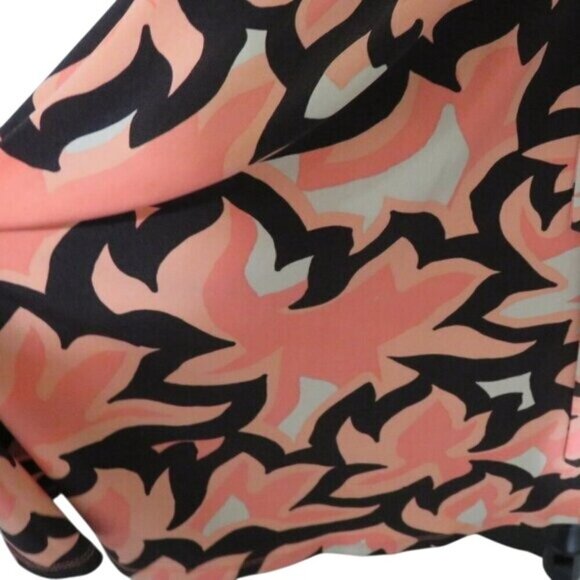 Charter Club Petite Abstract Sleeveless Belted Fit & Flare Dress Oranges Black - Picture 6 of 9